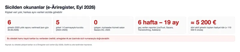 Sicil ve lisans kayıtlarından Global Estonia bulguları (grafik)